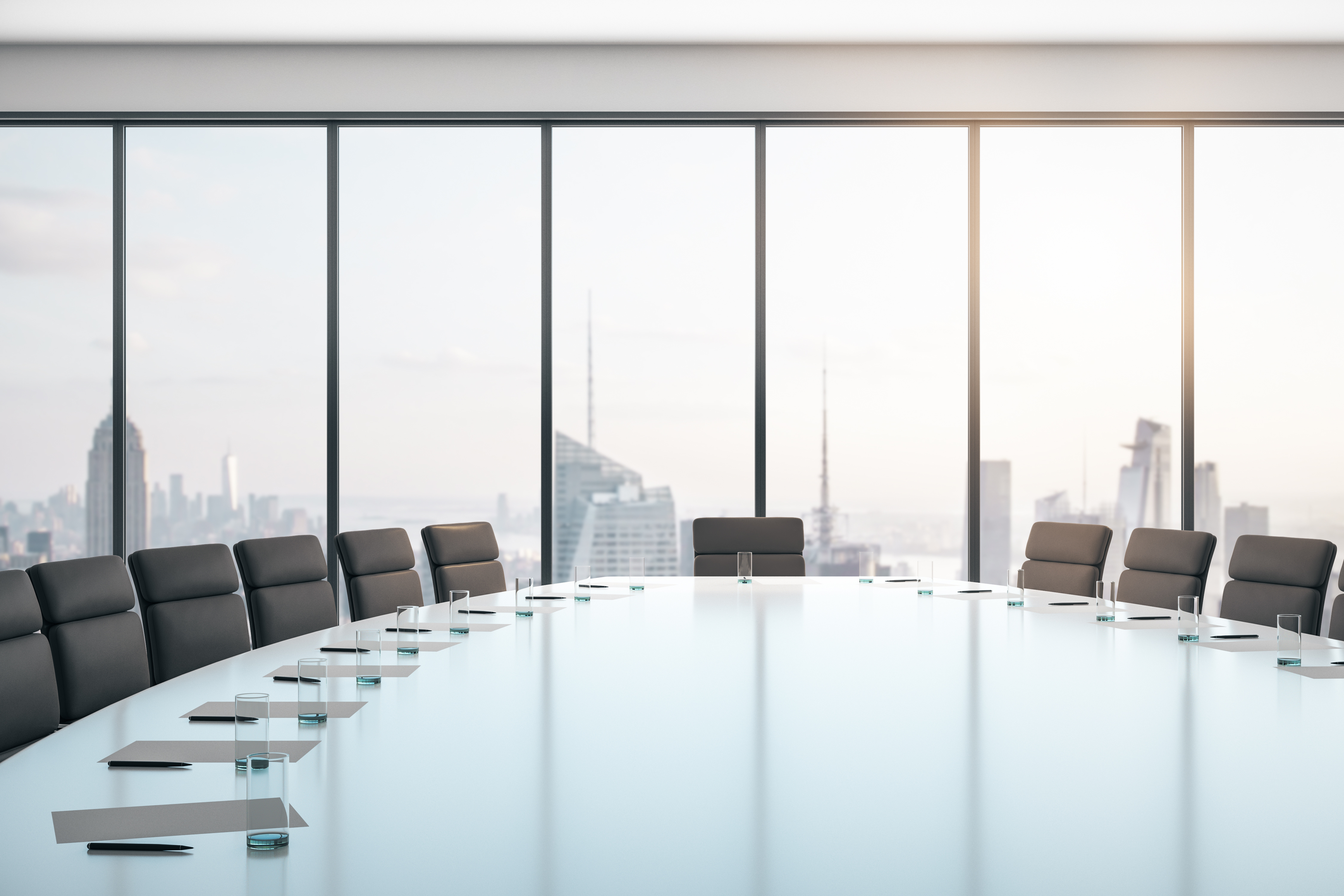 An empty boardroom